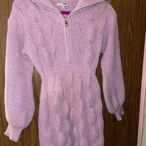 Fashion Nova Lilac Knit Mini Dress
